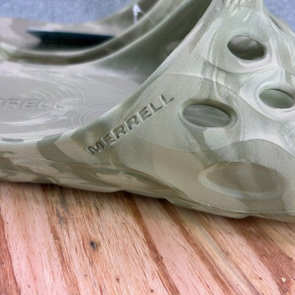 Merrell Sandals Men\'s Hydro Slide Beige Green Open Toe Slip-On Sz 11 main image 9
